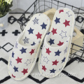 Soft summer beautiful indoor female linen slippers